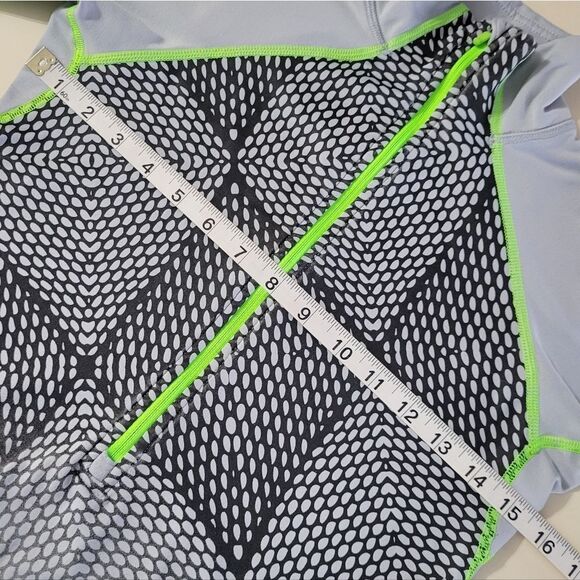 Nike Pro Women's Dri-FIT Half-Zip Gray Athletic Optic Illusion Running Pullover - Picture 4 of 15